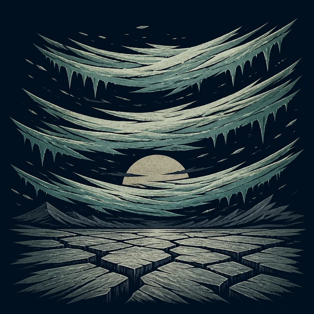 Norse Lichen iron editorial illustration of Fimbulwinter for the atlas detail view.