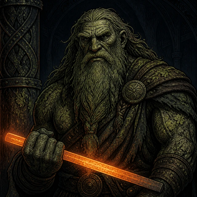 Norse-style detail illustration of Geirrod.