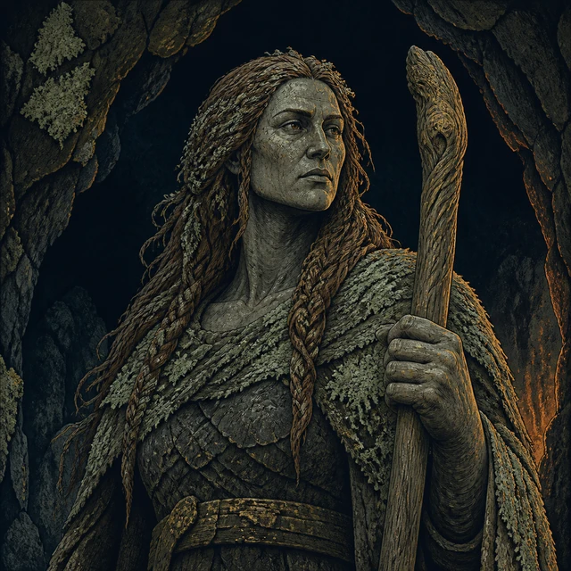 Norse-style detail illustration of Gridr.