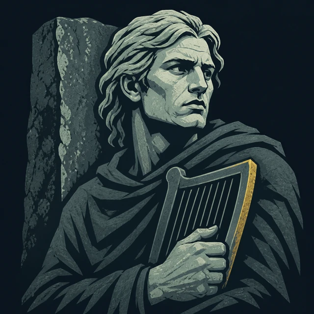 Norse Lichen iron editorial illustration of Gunnar for the atlas detail view.