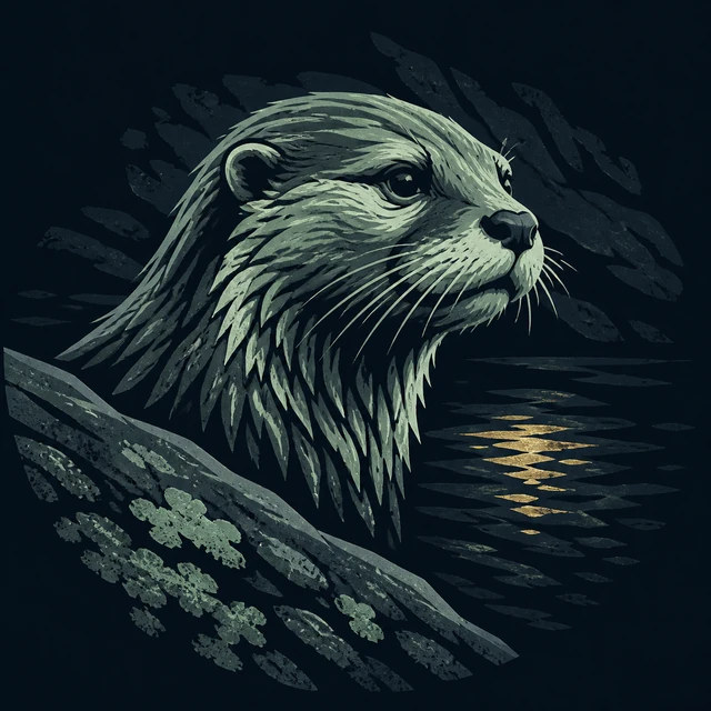 Norse Lichen iron editorial illustration of Otr for the atlas detail view.