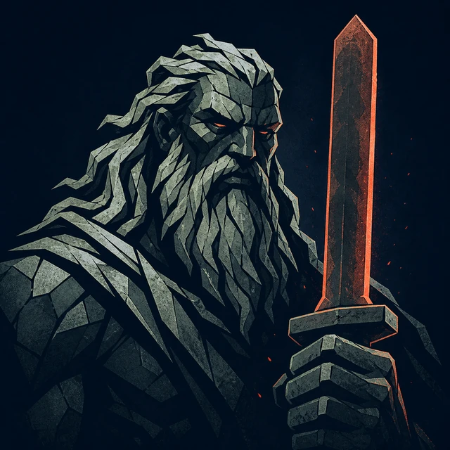 Norse Lichen iron editorial illustration of Surtr for the atlas detail view.
