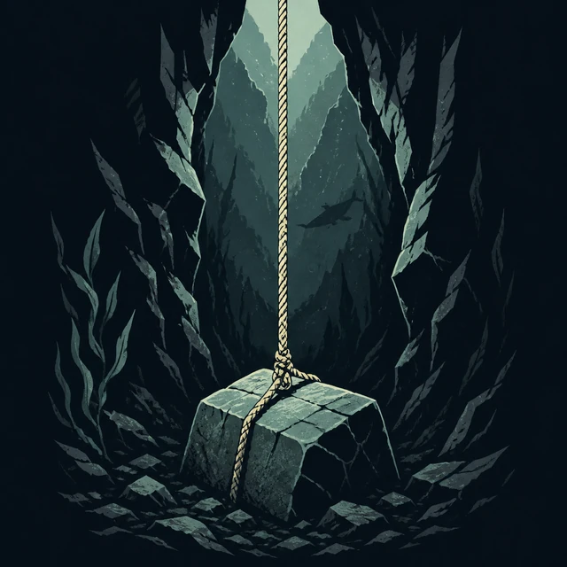 Norse Lichen iron editorial illustration of Thviti for the atlas detail view.
